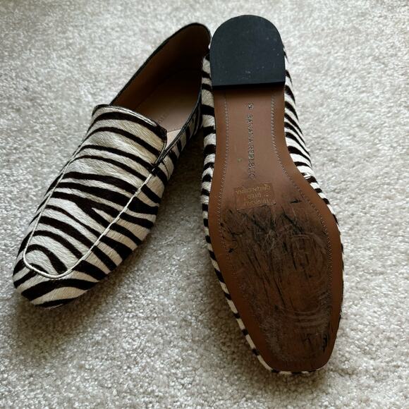 Banana Republic Black and White Zebra Pattern Loafers - Picture 3 of 3